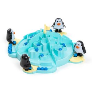 Joc Interactiv pentru Copii, , Batalia Pinguinilor, 3 ani+, Tabla de Joc, Figurine Pinguini, Mingi, Multicolor