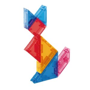 Joc Magnetic Tangram, , 7 Piese Magnetice, Forme Geometrice, 3 Ani, EVA, ABS, Magnet, 10.5 x 10.5 x 2.2 cm, Multicolor
