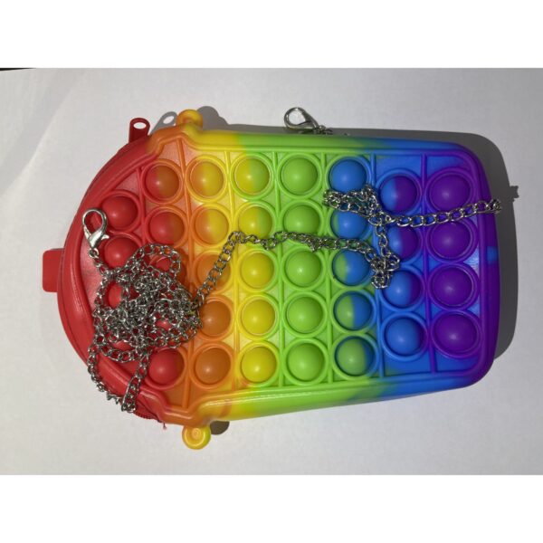 Jucarie antistres din silicon, , Geanta Pop It, Milkshake, Model 3, Multicolor - imagine 2