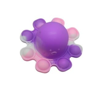 Jucarie Antistres, , Tip Pop It, Caracatita Reversibila, din Silicon, 20 x 10 cm, Mov