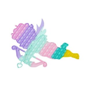 Jucarie antistres din silicon, , Pop It Now and Flip It, Cupidon, Multicolor, V1