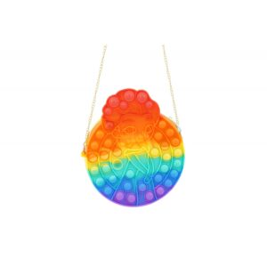 Jucarie antistres din silicon, , Pop It Now and Flip It, Geanta de umar, Mica printesa Elsa, Multicolor
