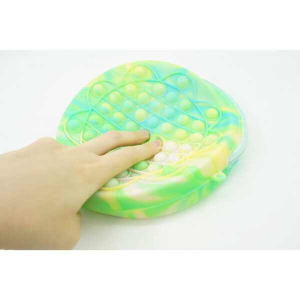 Jucarie antistres din silicon, , Pop It Now and Flip It, Geanta, Floarea Soarelui, Verde - imagine 2