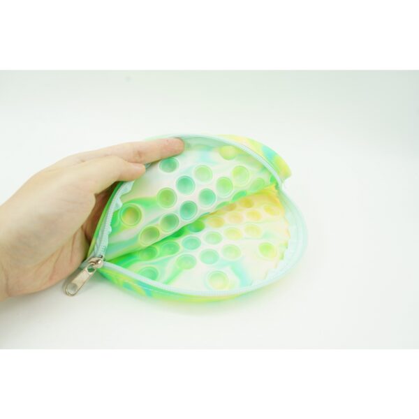Jucarie antistres din silicon, , Pop It Now and Flip It, Geanta, Floarea Soarelui, Verde - imagine 4
