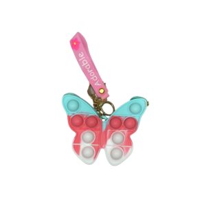 Jucarie antistres din silicon, , Pop It Now and Flip It, Portofel fluturas, Bleu/Alb