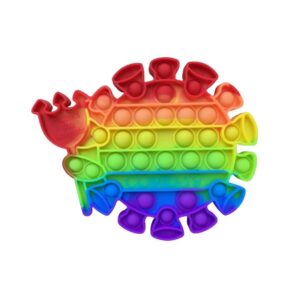 Jucarie antistres din silicon, , Pop It Now and Flip It, Virus, Multicolor