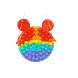 Jucarie antistres din silicon, Pop it Now and Flip It, , Geanta, Model 1, Multicolor