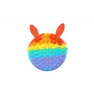Jucarie antistres din silicon, Pop it Now and Flip It, , Geanta, Model 3, Multicolor