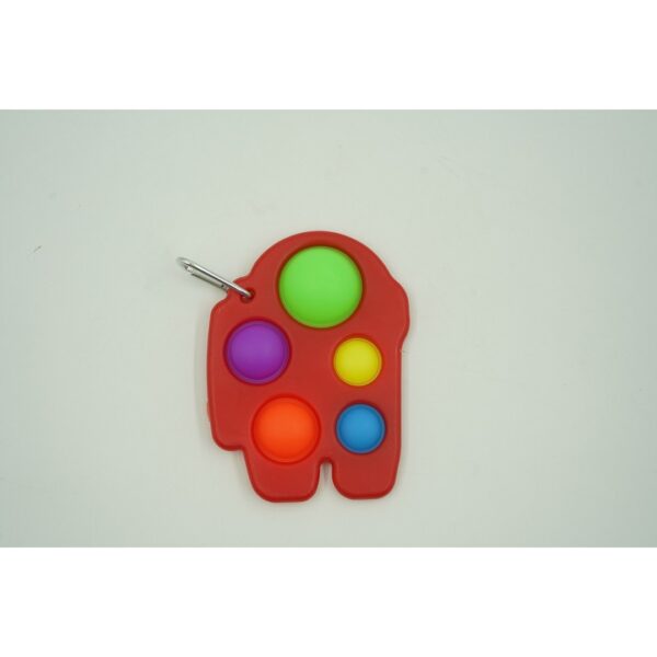 Jucarie Antistres  - Fidget Toy, Simple Dimple, Among us, Rosu - imagine 2