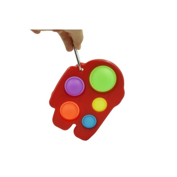 Jucarie Antistres  - Fidget Toy, Simple Dimple, Among us, Rosu - imagine 3