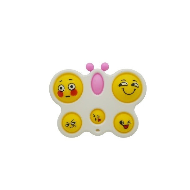 Jucarie Antistres  - Fidget Toy, Simple Dimple, Fluture, Alb - imagine 2