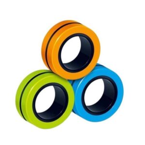 Jucarie antistres , inele magnetice, 3 piese, Multicolor