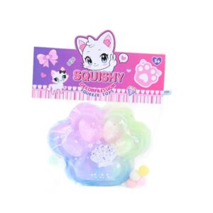 Jucarie Antistres Squishy, , Labuta de Pisica Squeeze Toys, cu Revenire Lenta, 7.5 cm, Model 270531, Multicolor