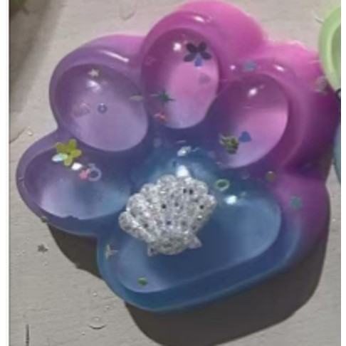 Jucarie Antistres Squishy, , Labuta de Pisica Squeeze Toys, cu Revenire Lenta, 7.5 cm, Model 270531, Multicolor - imagine 4