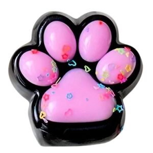 Jucarie Antistres Squishy, , cu Revenire Lenta, Squeeze Pinch Family, Model Labuta de Pisica, 6.8x6.2 cm, 55g, Ambalaj Transparent, Roz Deschis