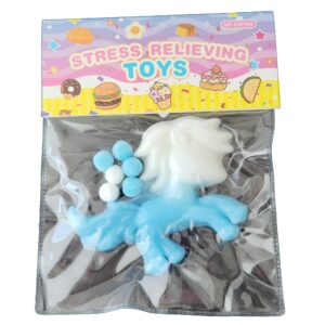 Jucarie Antistres Squishy, , cu Revenire Lenta, Squeeze Pinch Family, Model Unicorn, Ambalaj Transparent, multicolor