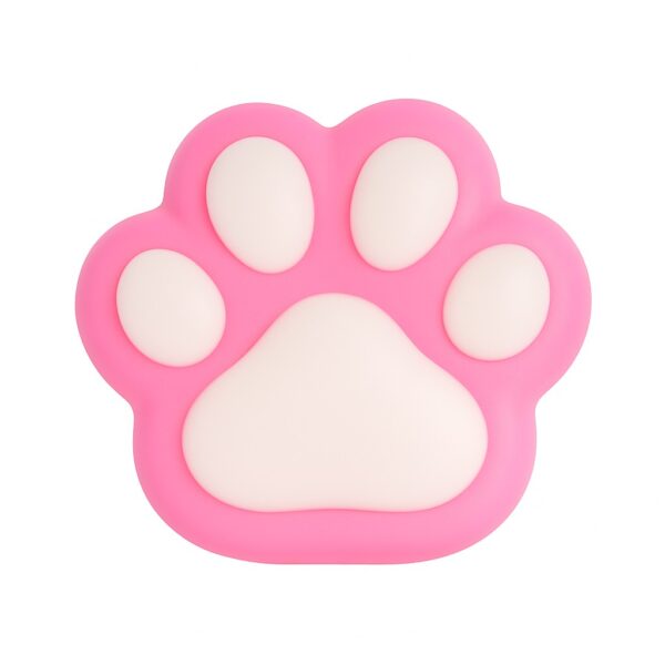 Jucarie Antistres Squishy, , Revenire Lenta, Model Labuta de Pisica, Squishy, BIG 12.5 x 10.5 cm, 220 g, Model 11, Roz Alb