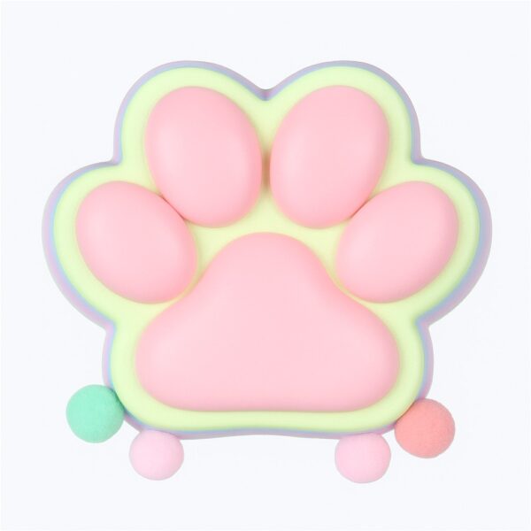 Jucarie Antistres Squishy, , Revenire Lenta, Model Labuta de Pisica, Squishy, BIG 12.5 x 10.5 cm, 220 g, Model 21, Multicolor Roz Galben