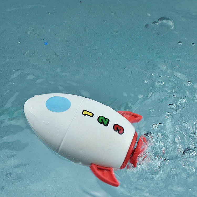 Jucarie de baie pentru copii, , Racheta de apa, 11 cm, Alb - imagine 2