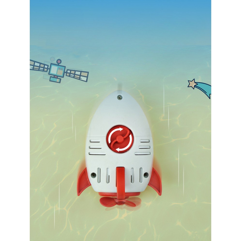 Jucarie de baie pentru copii, , Racheta de apa, 11 cm, Alb - imagine 3