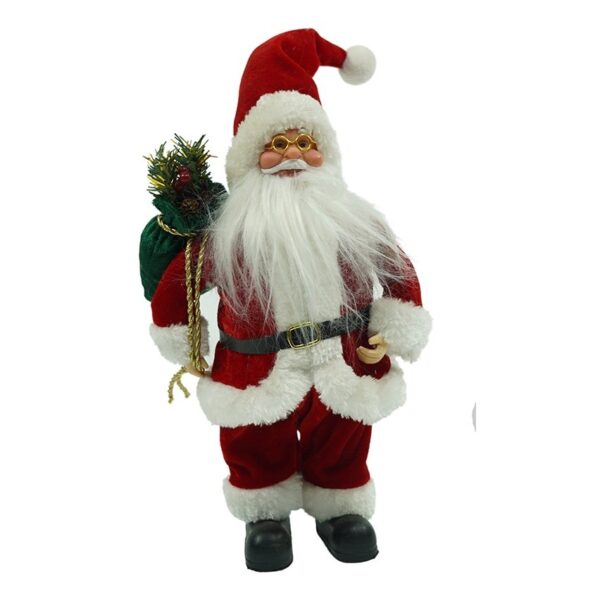 Jucarie decorativa, , Mos Craciun , standard, lana, tesatura de plus, poliester, 32 cm inaltime, interior/exterior - imagine 2