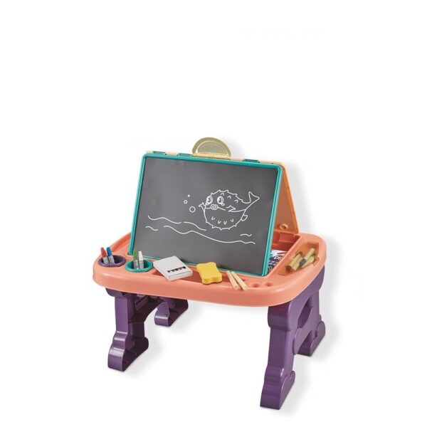 Jucarie educativa pentru copii 2 in 1, masa si tabla pentru desenat - imagine 4