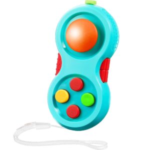 Jucarie Interactiva, , Model Fidget Pad, Antistres, +3 Ani, Functii Multiple, 5.5 x 3.5 x 11 cm, Albastru
