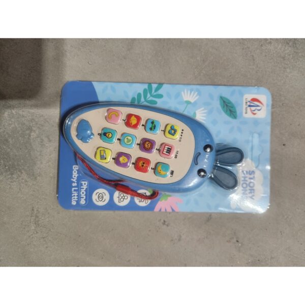 Jucarie Interactiva, , Telefon Inteligent, Model Morcov, Functii Educative, Muzicale si Voce, 4-6 ani, 19 x 11.5 cm, din Plastic, Albastru