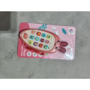 Jucarie Interactiva, , Telefon Inteligent, Model Morcov, Functii Educative, Muzicale si Voce, 4-6 ani, 19 x 11.5 cm, din Plastic, Roz