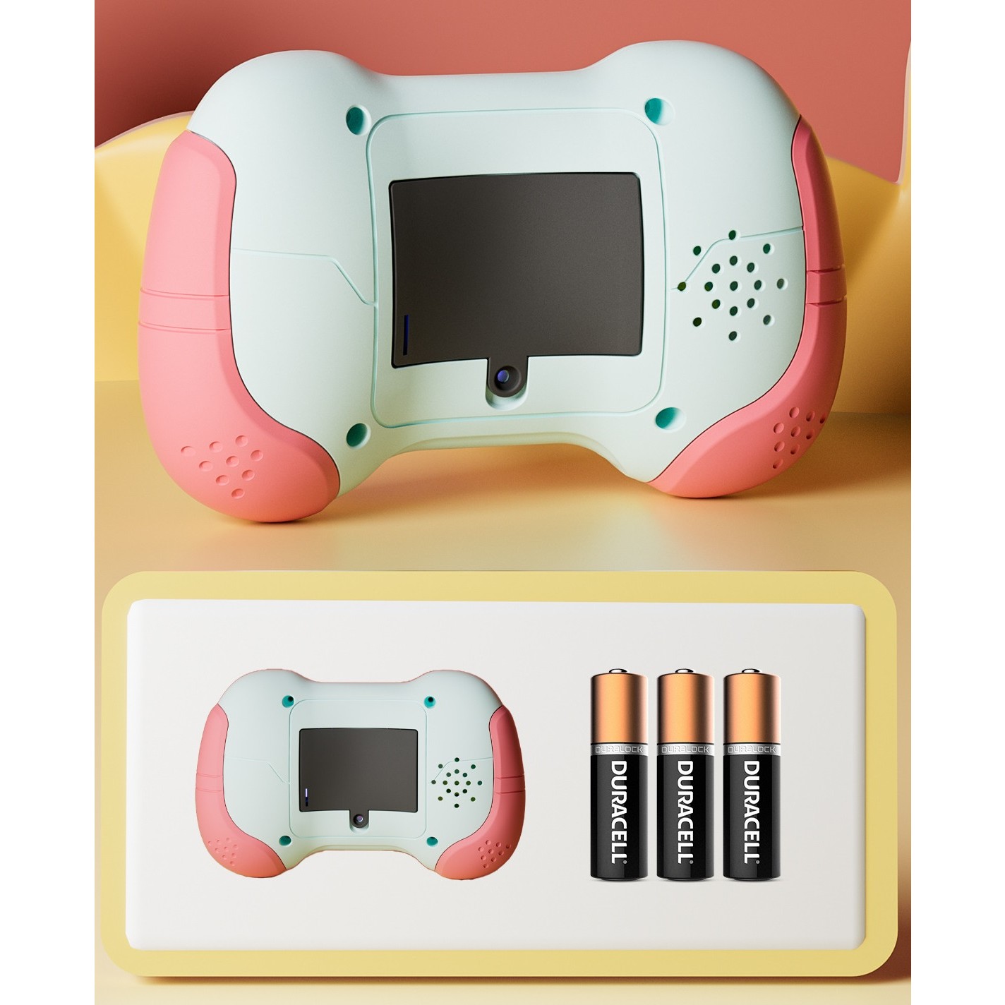 Jucarie Interactiva , Tip Consola Pop It, 6 butoane functionale, 5 Moduri de Joc, 600 Niveluri, + 3 ani, Rosu/Gri - imagine 3
