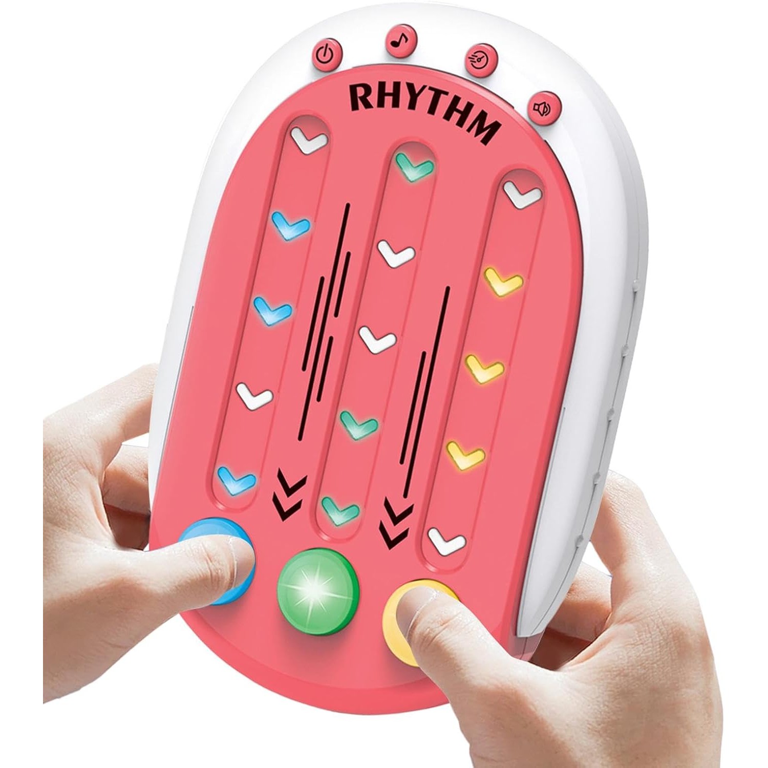 Jucarie Interactiva, , Tip Jocuri Ritmice, +3 Ani, din ABS, 8 Niveluri de Joc, 9.5 x 2.5 x 13.6 cm, Rosu - imagine 3