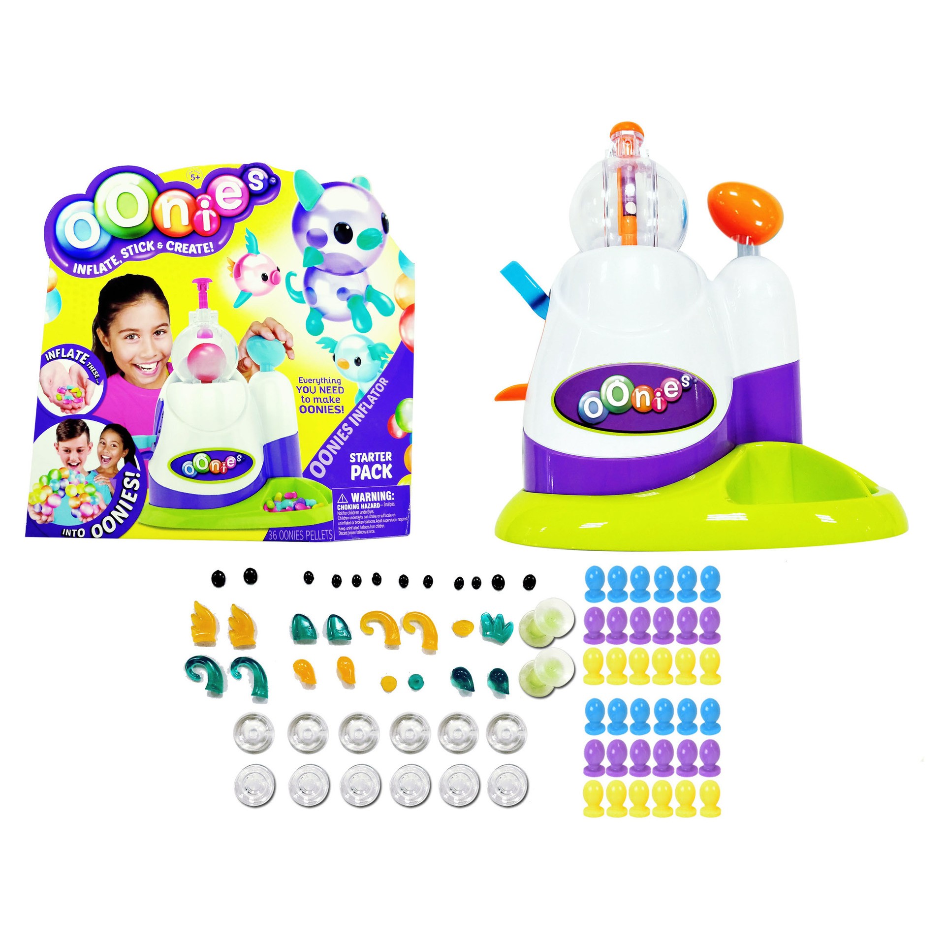 Jucarie magica Bobo Sticky Oonies pentru umflat baloane, 32 baloane si 42 de accesorii incluse, multicolor - imagine 2