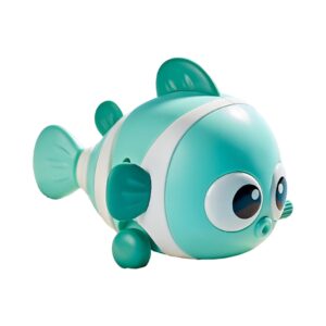 Jucarie mecanica pentru copii , pestisor haios, cu cheita, distractiv, se taraste, se misca, 11 x 9 x 7.5 cm cm, verde