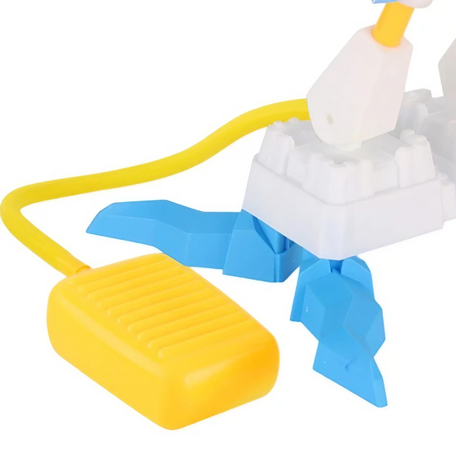 Jucarie pentru Copii, , Lansator de Rachete cu Piciorul, Doua Lansatoare, 6 Rachete Fara Lumini, 33x25x27 cm, Galben-Albastru - imagine 4