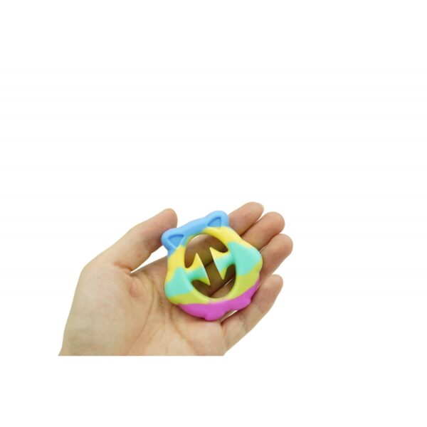 Jucarie senzoriala antistres cu ventuza de decompresie, Antrenare antebrat, Fidget Toy, Model Ursulet, Macarons - imagine 2
