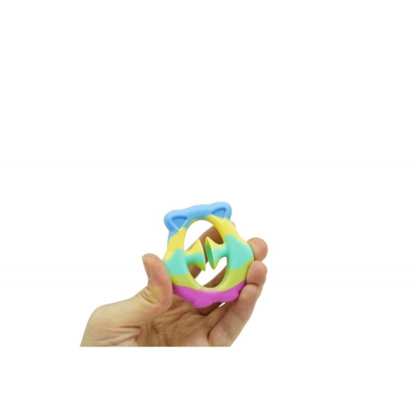 Jucarie senzoriala antistres cu ventuza de decompresie, Antrenare antebrat, Fidget Toy, Model Ursulet, Macarons - imagine 3