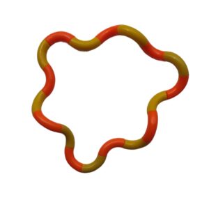 Jucarie Senzoriala Antistres, , Fidget Twist, cu Miscari Infinite de Decompresie, 2 Culori, Galben/Portocaliu, + 3 ani