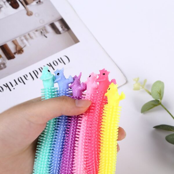 Jucarie senzoriala elastica , Fidget Noodle, Antistres, Culori Random - imagine 2