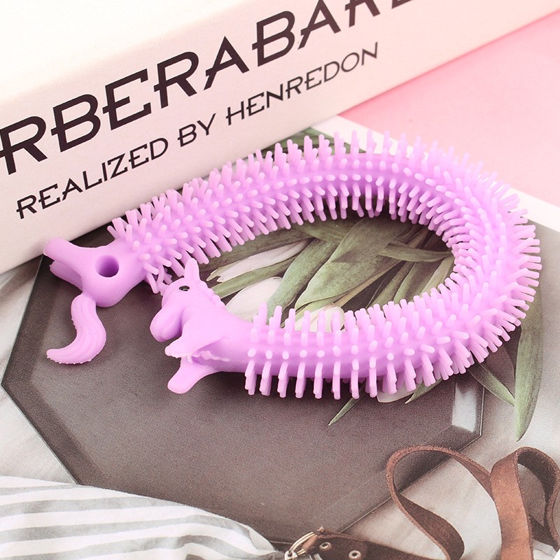Jucarie senzoriala elastica , Fidget Noodle, Antistres, Culori Random - imagine 4