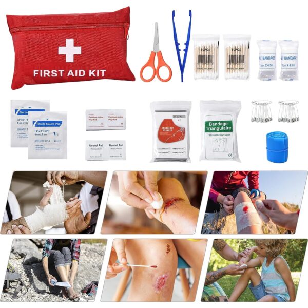 Kit supravietuire multifuncional , 42 de Instrumente Profesionale, Echipament de prim-ajutor, Drumetie, Camping - imagine 4