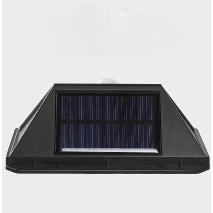 Lampa cu incarcare solara pentru exterior, 100 LED cu distanta de inductie, montaj pe perete, fara cabluri, cu 4 fete, - imagine 2