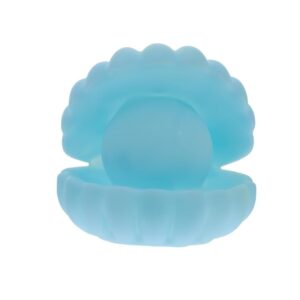 Lampa de Veghe, , Model Scoica cu Perla, Lumina Calda, 10 x 8.5 cm, Led, Baterii Incluse 3 x LR44, Albastru