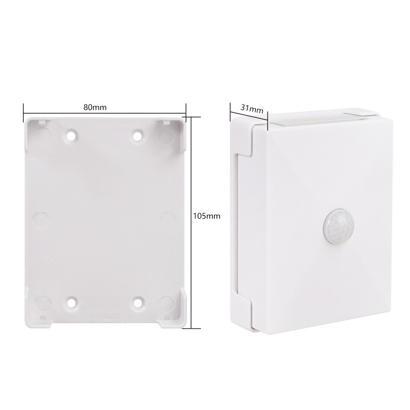 Lampa LED bidirectionala cu senzor de miscare , cu baterii, pentru dormitor, bucatarie, baie, scari, 2 LEd-uri, 8 x 10.5 cm, material ABS si PC, portabila, alb cald - imagine 4