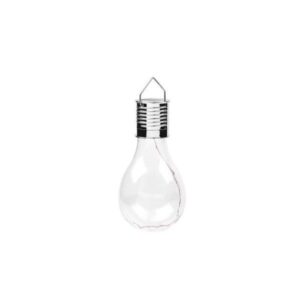 Lampa Solara LED Decorativa sub forma de Bulb, pentru exterior, suspendata, IP65, Ultron Transparent, lumina calda,