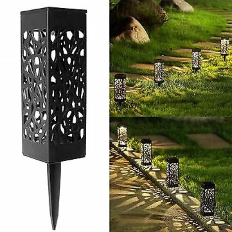 Lampa solara LED , tip felinar, pentru gradina, inaltime 28.5 cm, putere 0.2W, 1.2V, 600mAh, alb rece - imagine 3