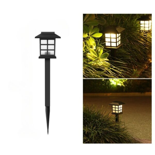 Set 2 Lampa solara Led pentru gradina, Tip felinar, , Alb cald - imagine 2