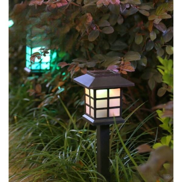 Set 2 Lampa solara Led pentru gradina, Tip felinar, , Alb cald - imagine 4