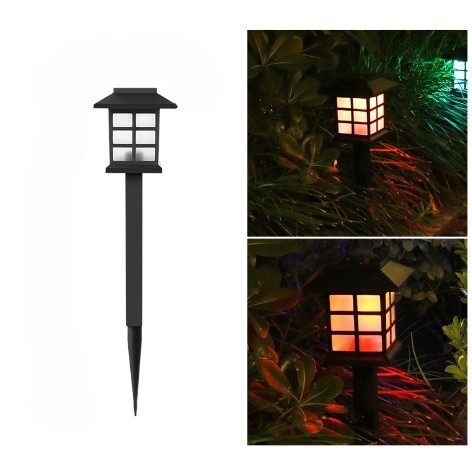 Lampa solara Led pentru gradina, Tip felinar, , Rosu - imagine 2