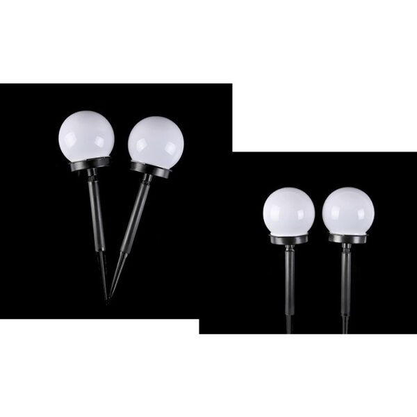 Lampa solara LED, Sferica, Tip Glob , Diametru 10 cm, Alb cald - imagine 3