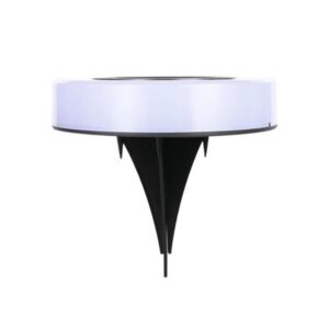 Lampa solara LED, sub forma de cerc, pentru gazon sau gradina, Rezistenta la apa, , Alb rece